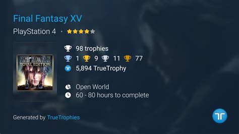 ff15 trophäen|Final Fantasy XV Trophies